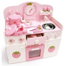 Mother Garden pink clock set  