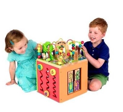 busy zoo activity cube